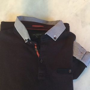 TED BAKER Men's Long-Sleeved Shirt. SZ. 4 (large)