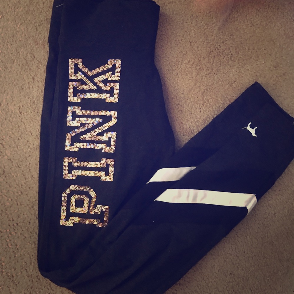 Pink Bling yoga pants XS