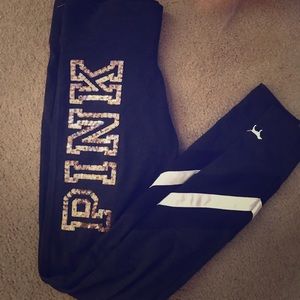 Pink Bling yoga pants XS