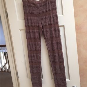 Free People Leggings - NWOT. Brown Lace-adorable