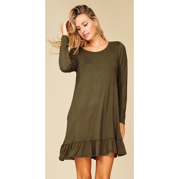 Long sleeve dress with ruffle skirt, ⭐️SALE⭐️ - Picture 2 of 4