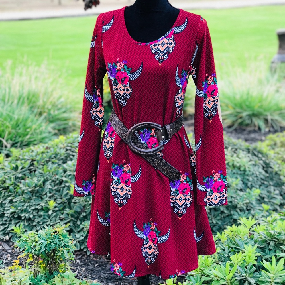 Bull skull tunic top/dress. NWT Small and Medium