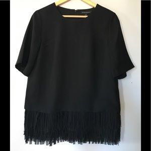 Banana Republic Black Fringe Top