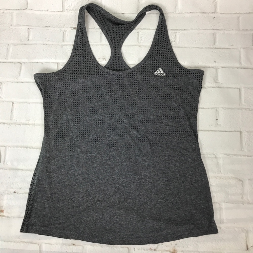 Adidas Aeroknit Athletic Gray Racerback Tank