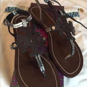 Tory Burch snake print sandal size 8
