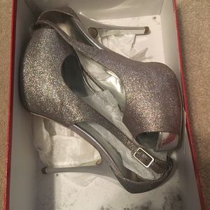 Pre worn Guess sparkle heels
