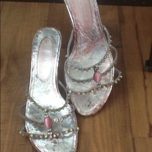 J RENEE -CUTE SLIP-ONS WITH colored rhinestones.