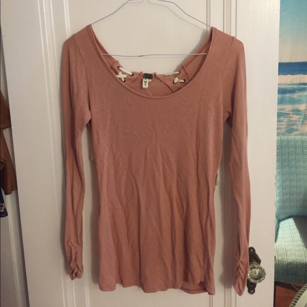 Free People lace up thermal long sleeve