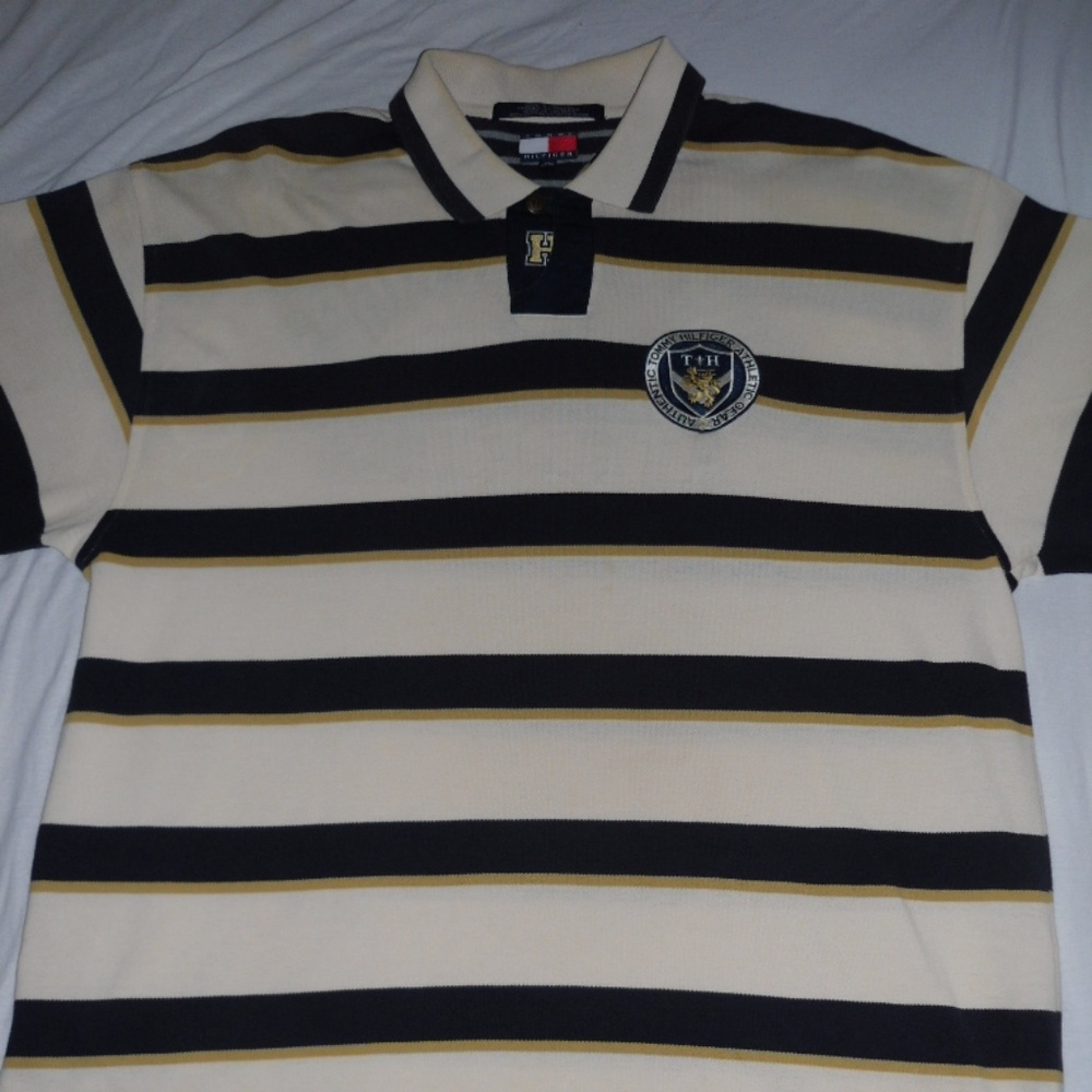 Tommy Hilfigier Polo Striped 90's Colorblock XL