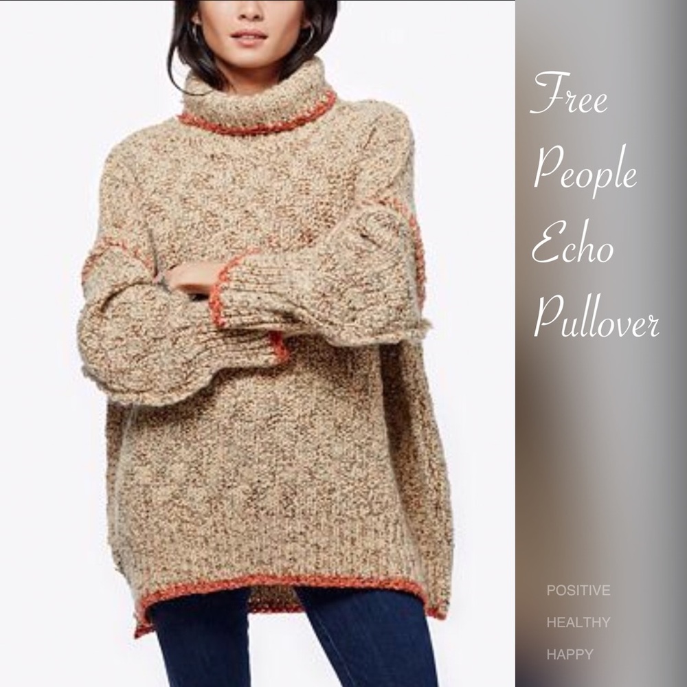 NWOT Free People Natural Echo Pullover