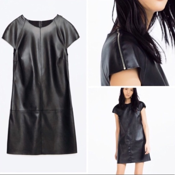 Zara Dresses & Skirts - Zara faux leather dress