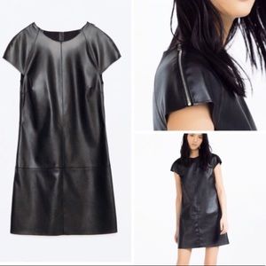 Zara faux leather dress