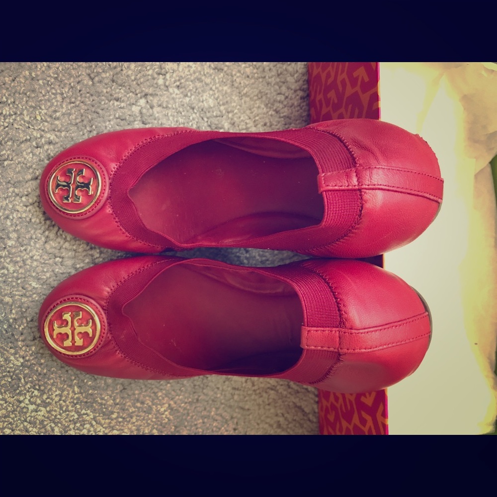 Tory Burch Caroline flats Red Burgundy