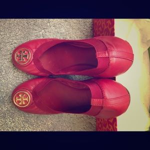 Tory Burch Caroline flats Red Burgundy