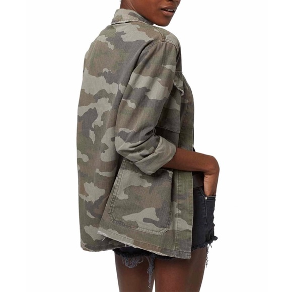 NWT Topshop sandy Camo boyfriend buttondown jacket - Picture 2 of 8