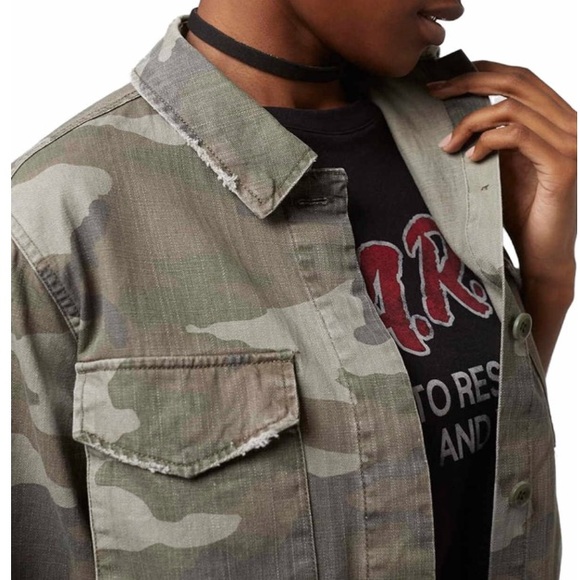 NWT Topshop sandy Camo boyfriend buttondown jacket - Picture 3 of 8