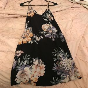 Tillys black floral dress