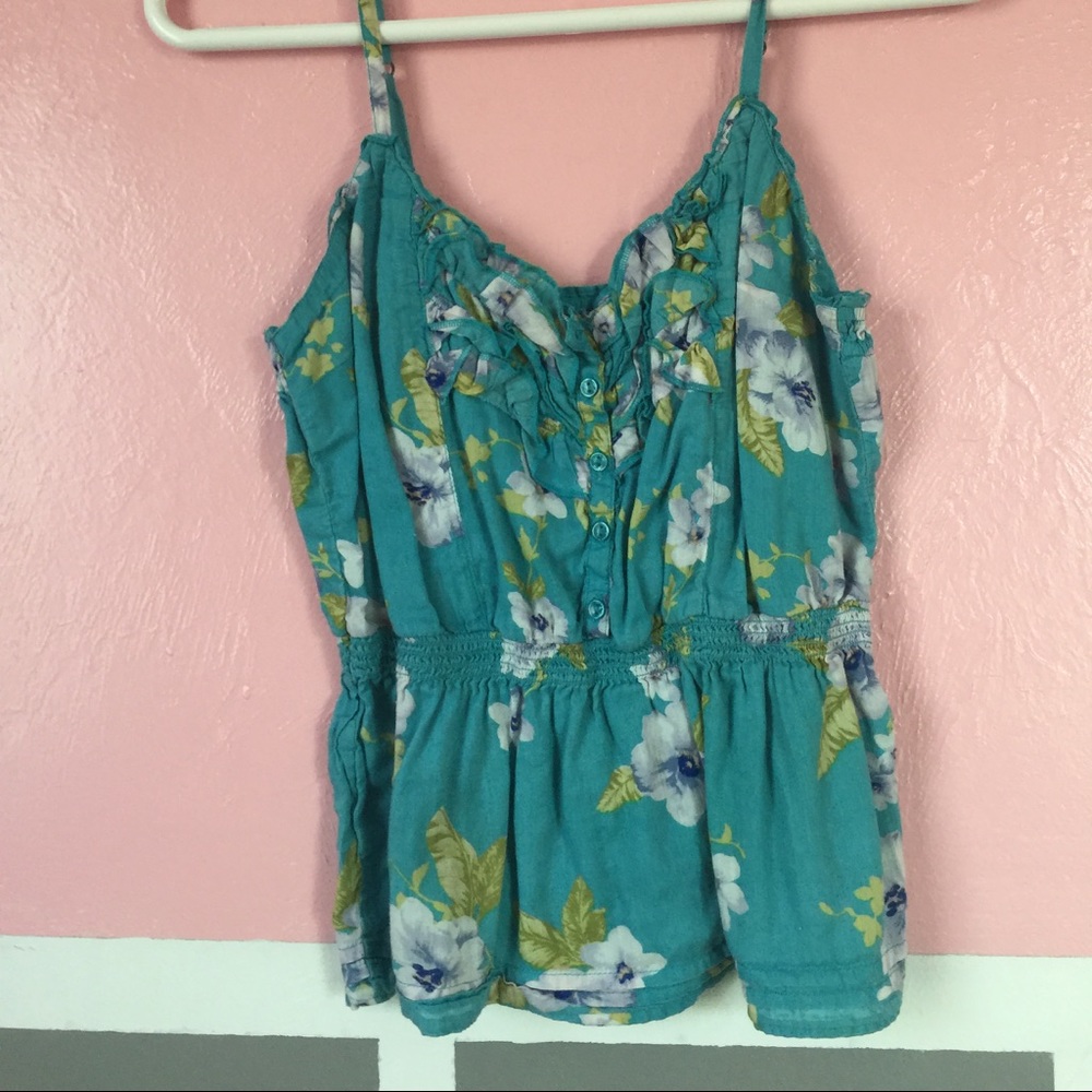 Blue Floral Top