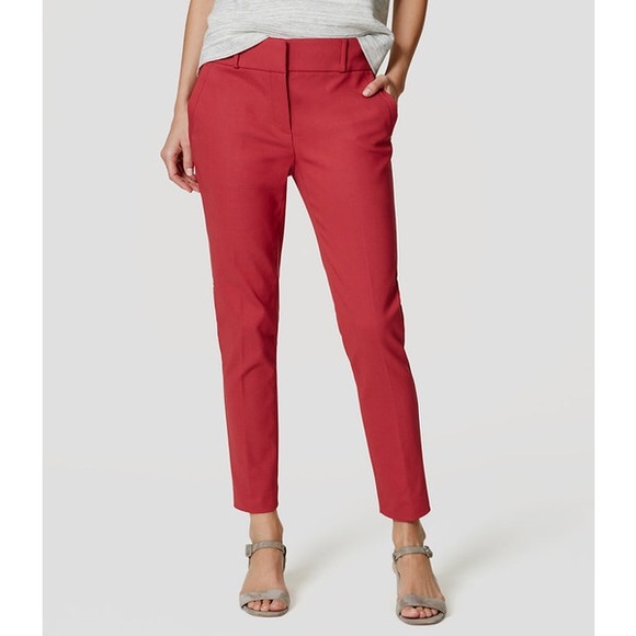 LOFT Pants - NWT Marisa skinny cherry red pants size 10