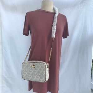 Michael Kors MK Signature Crossbody Bag VanillaNWT