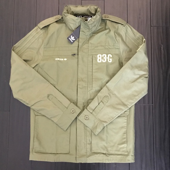 MEN'S ADIDAS ORIGINALS FIELD JACKET Olive Cargo - Picture 2 of 5