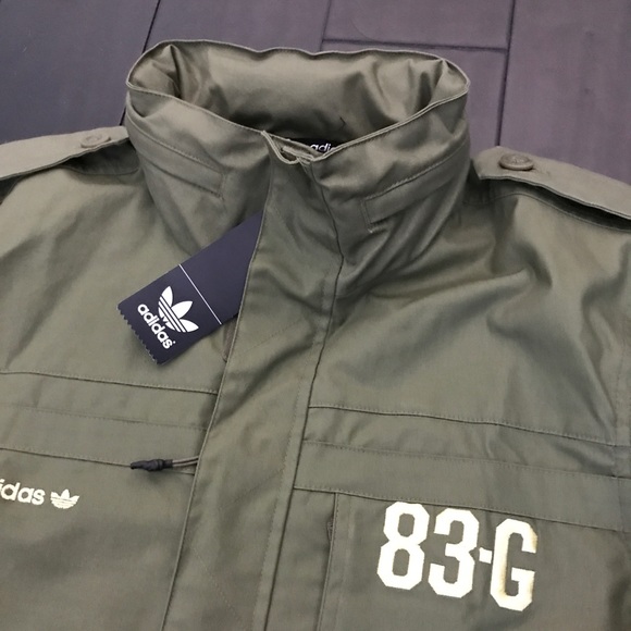 MEN'S ADIDAS ORIGINALS FIELD JACKET Olive Cargo - Picture 3 of 5