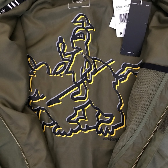 MEN'S ADIDAS ORIGINALS FIELD JACKET Olive Cargo - Picture 4 of 5