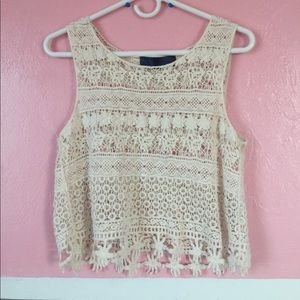 Crotchet Sleeveless Crop Top