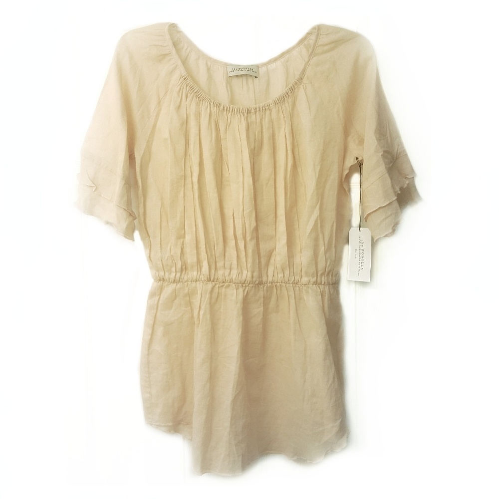 THE PODOLLS Picnic Top Organic Cotton Voile Nude
