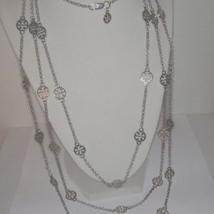 Tory Burch Multi-Strand Silver Necklace