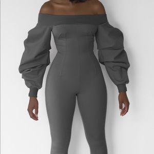 Like New Custom Charcoal Jumpsuit