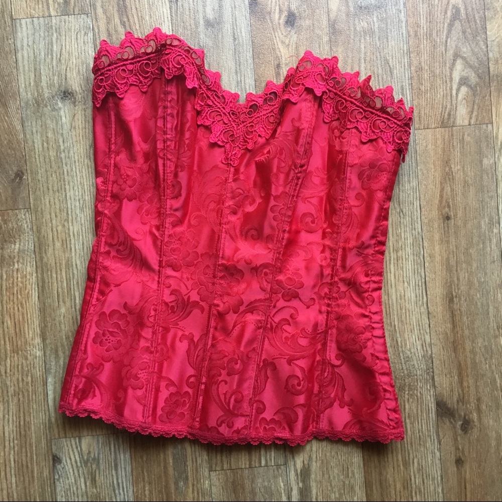 Frederick's Red Sexy Lace Corset size 34