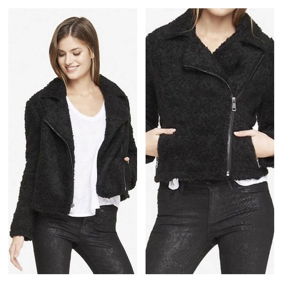 Express Jackets & Blazers - Express Sherpa Moto Jacket
