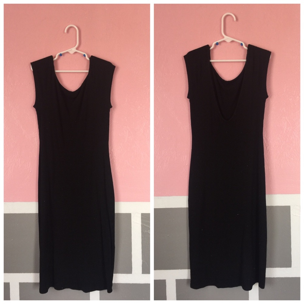 Black backless dress
