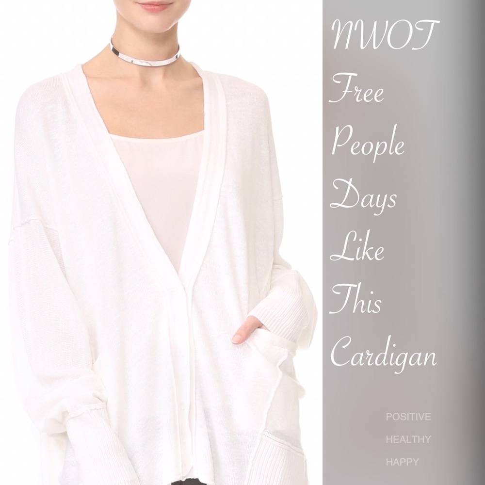 NWOT Free People Days Like This White Cardigan