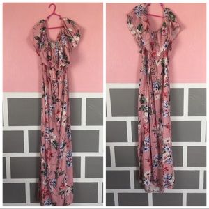 Floral Off Shoulder Maxi Dress