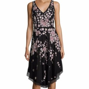 Aidan Mattox Floral Beaded Dress
