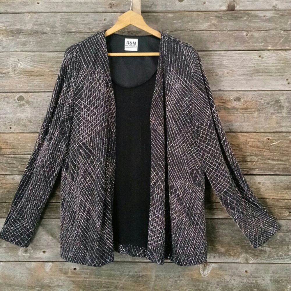R&M Richards large/xlarge sparkly open jacket