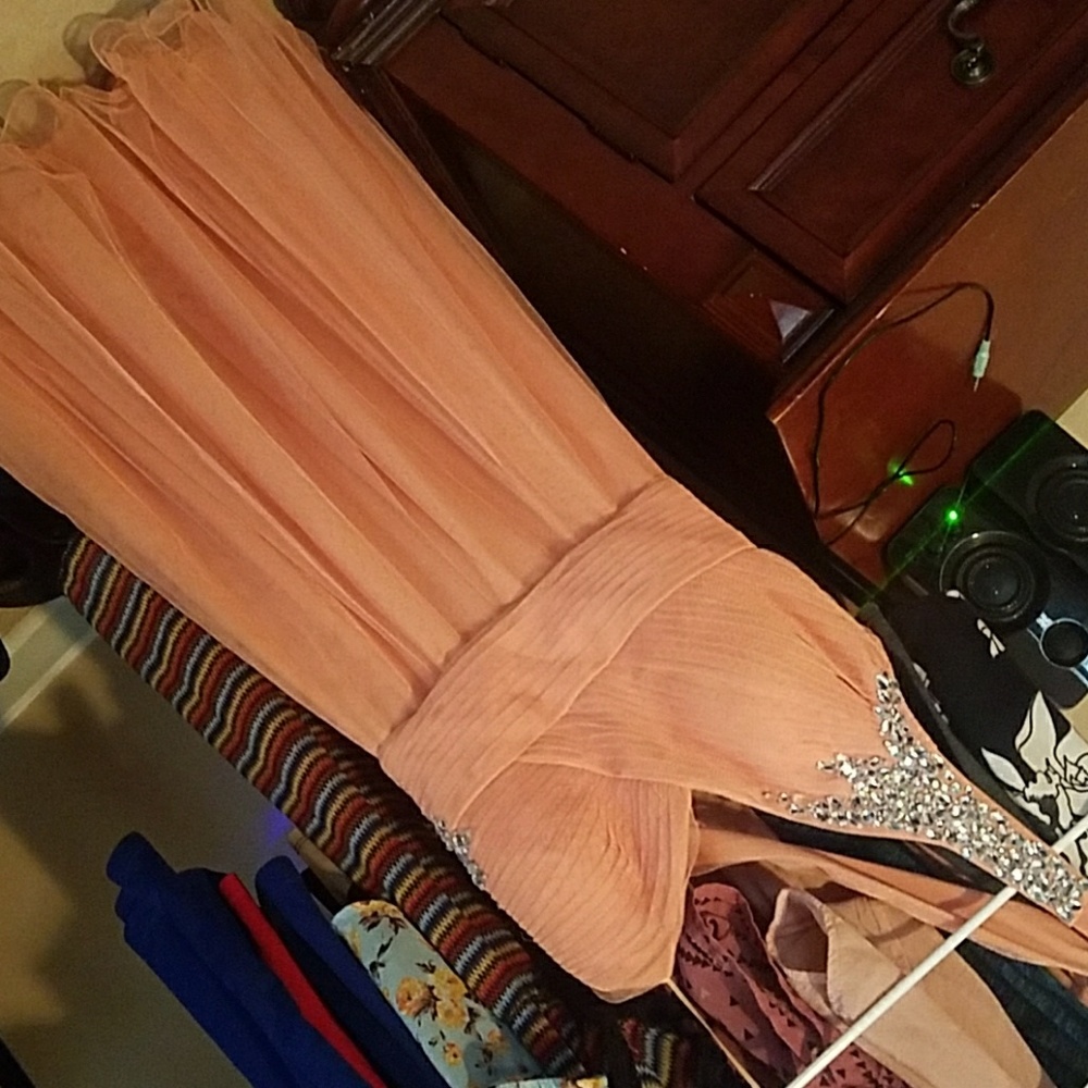 Peach Homecoming dress
