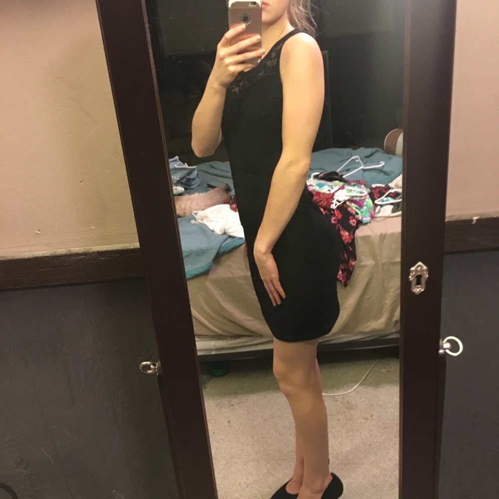 Body con black dress