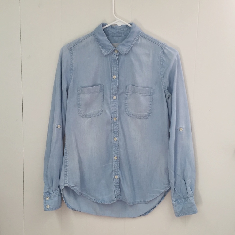 Denim Chambray Button Down Shirt