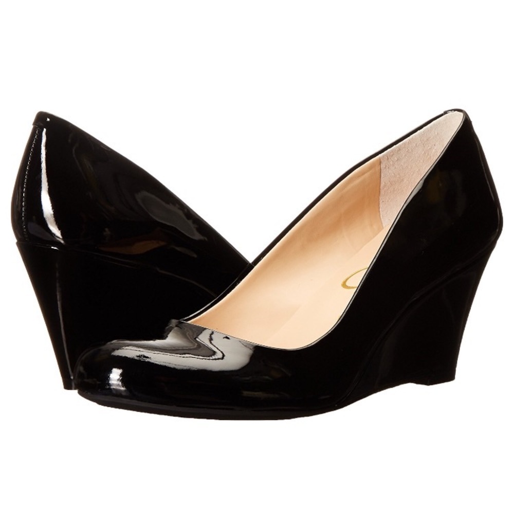 Jessica Simpson Black Patent Wedge