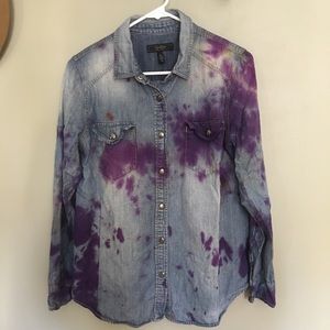 Tie dye denim top.