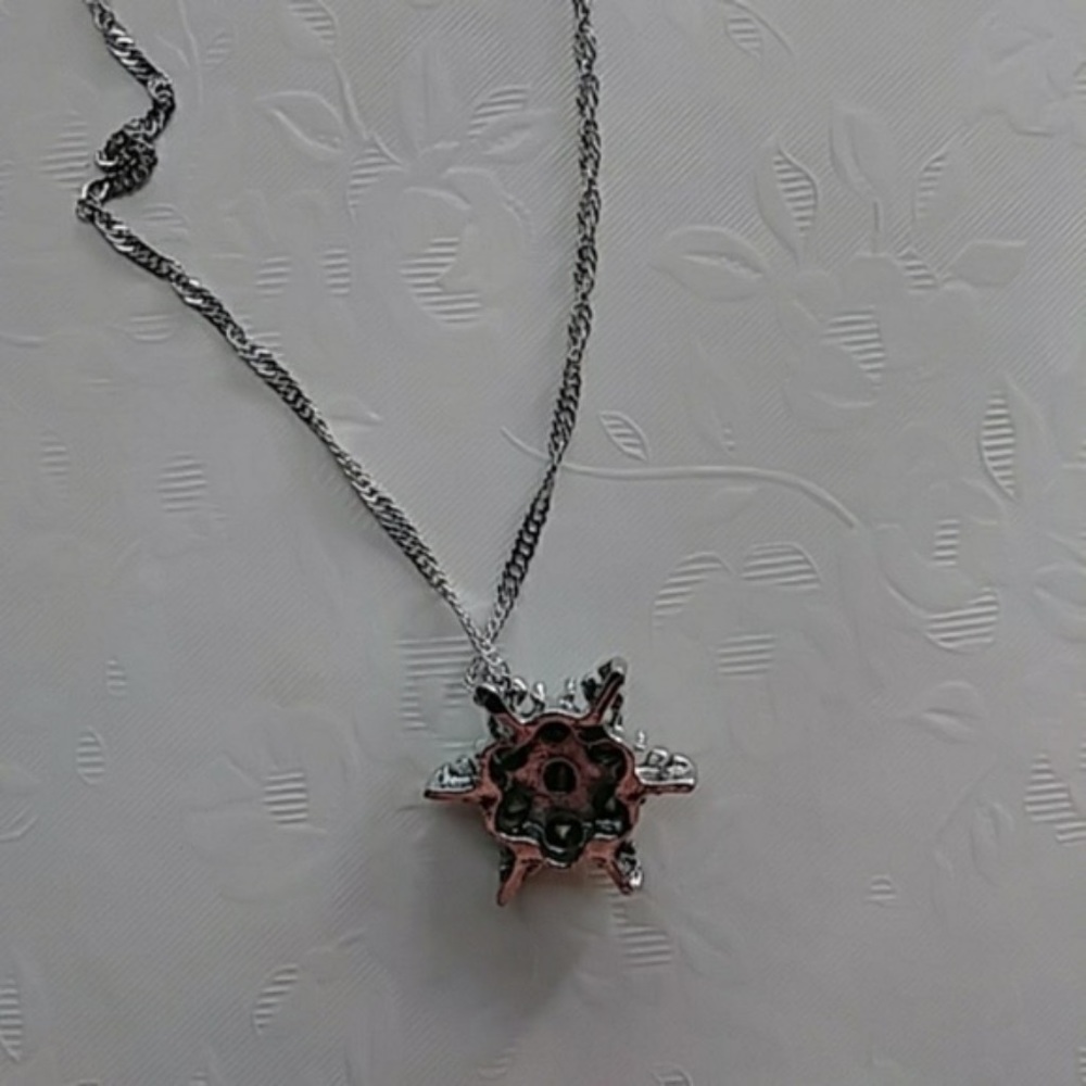 2/$15~Crystal Snowflake Necklace - Picture 3 of 5
