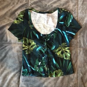 American Apparel Tropical Crop Top