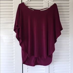 Red/Purple colored blouse