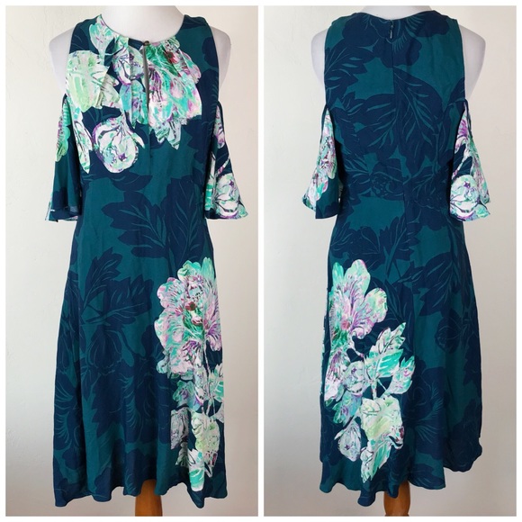 Anthropologie Maeve Elia Cold Shoulder Dress - Picture 4 of 4