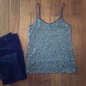 NWOT Express Metallic Gray & Silver Sequins Cami