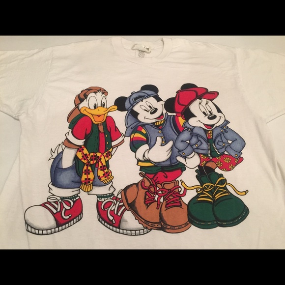 ‼️SOLD‼️ VTG Mickey Donald Minney T Shirt Disney - Picture 2 of 8
