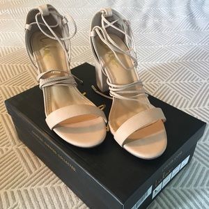 Neutral Lace-Up Heels from Lulus!! Brand new✨